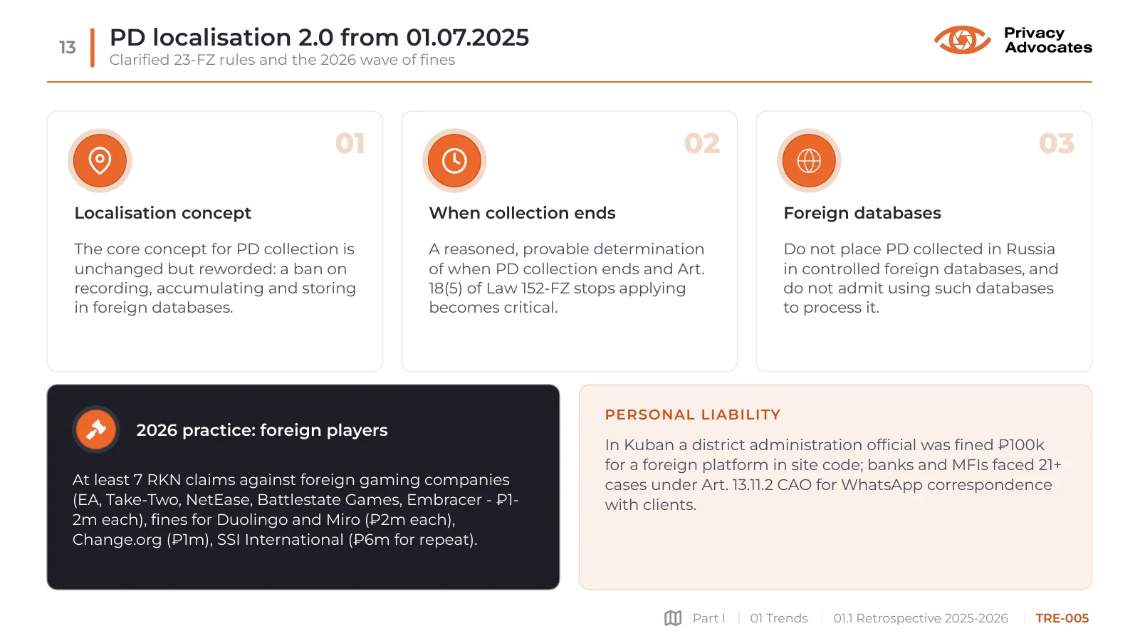 Slide TRE-005: PD localisation 2.0 from 01.07.2025