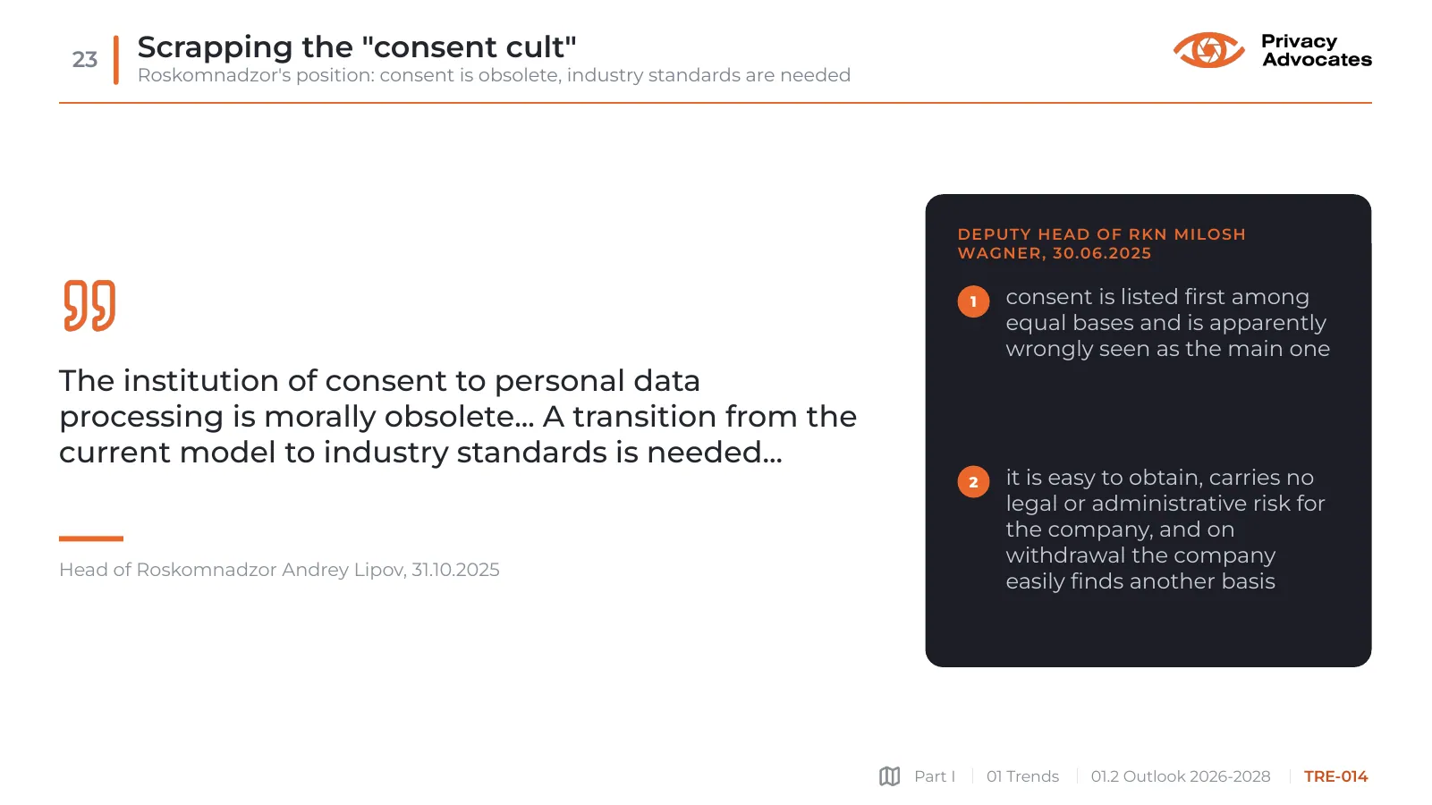 Slide TRE-014: Scrapping the "consent cult"