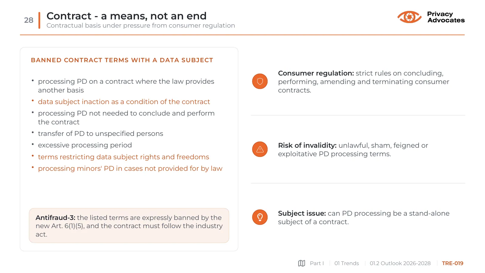 Slide TRE-019: Contract - a means, not an end