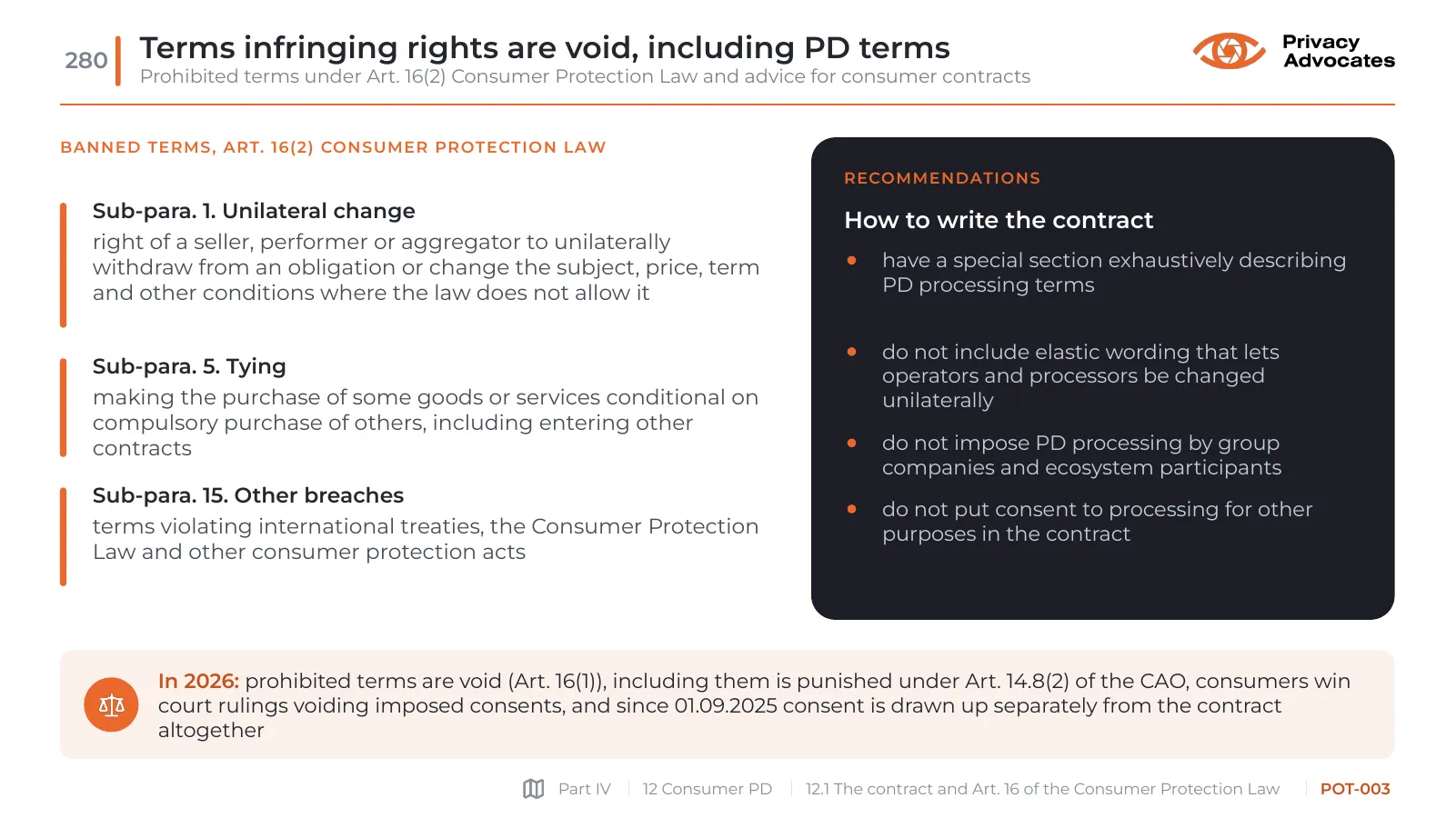 Slide POT-003: Terms infringing rights are void, including PD terms