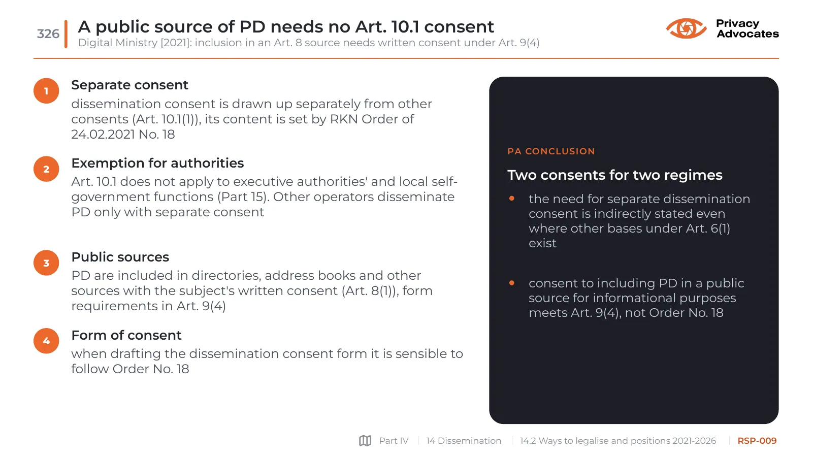Slide RSP-009: A public source of PD needs no Art. 10.1 consent