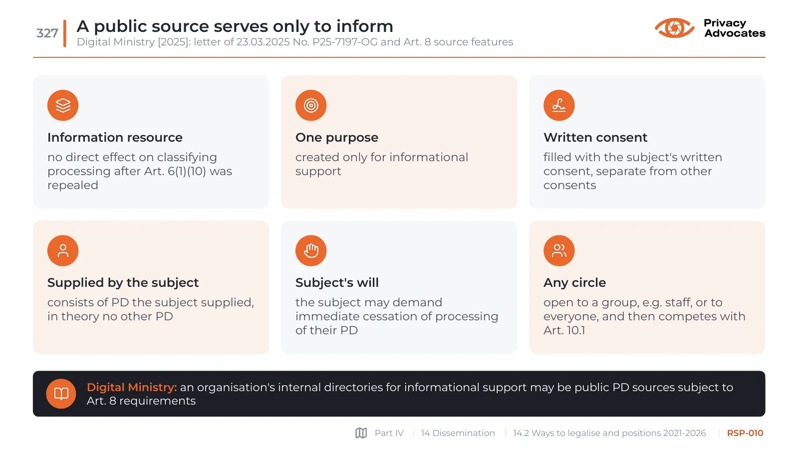 Slide RSP-010: A public source serves only to inform