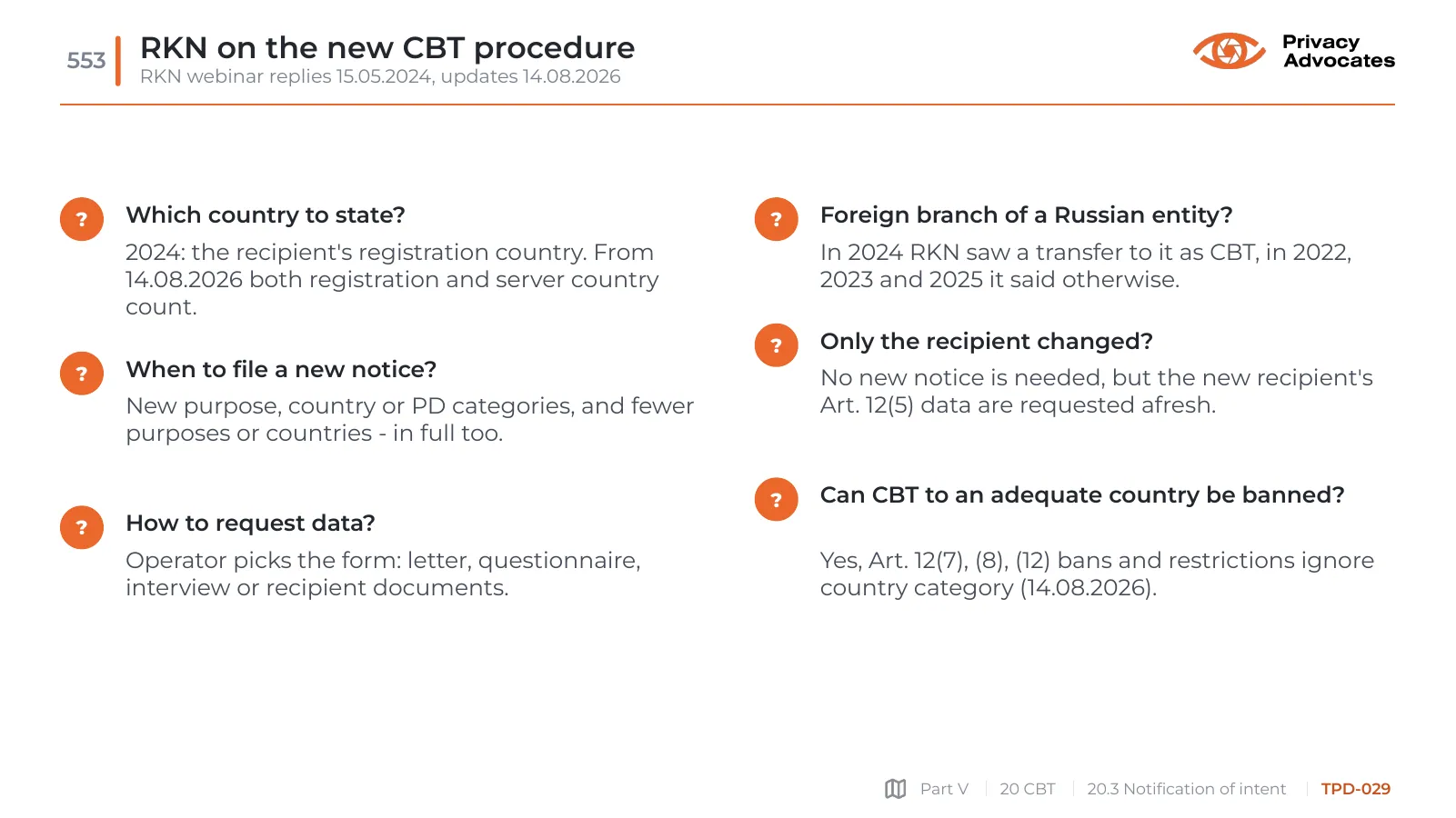 Slide TPD-029: RKN on the new CBT procedure