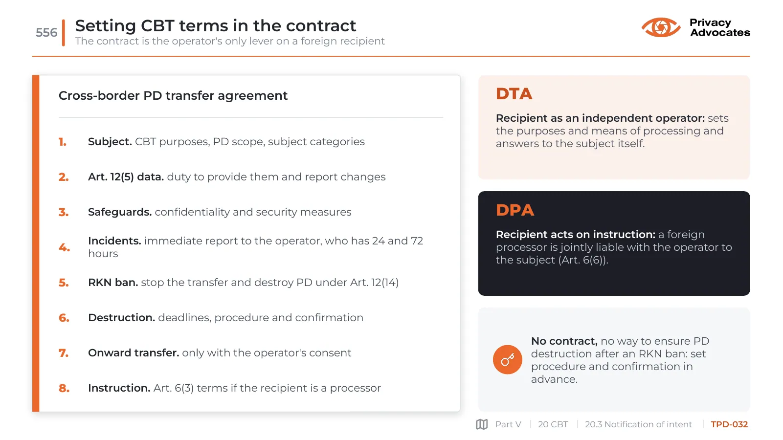 Slide TPD-032: Setting CBT terms in the contract