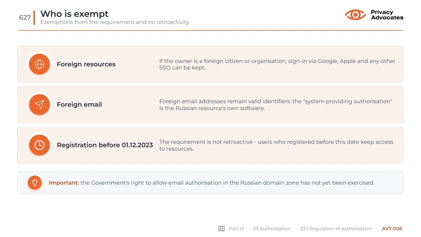 Slide AVT-006: Who is exempt